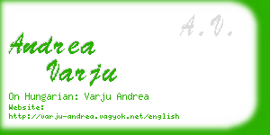 andrea varju business card